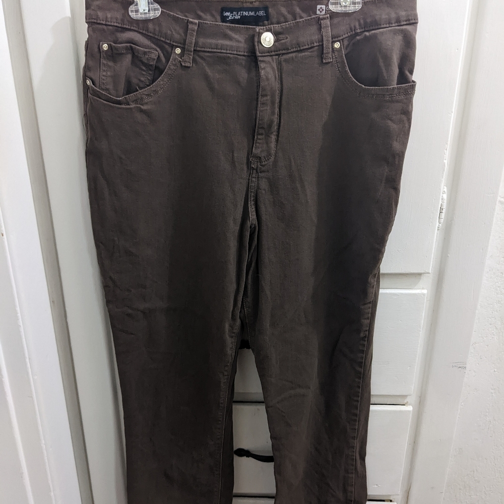 Size 14 Lee Classic fit straight leg dark brown pants